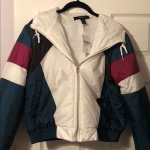Brand New Forever 21 Cropped Colorblock Jacket